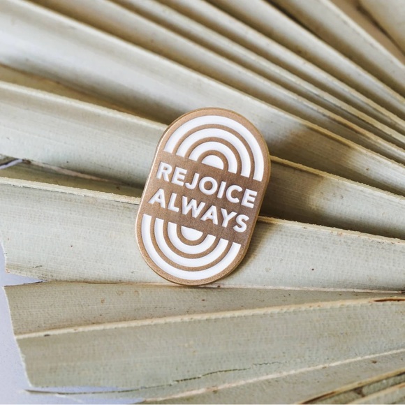 Rejoice Always Enamel Pin - Picture 2 of 5